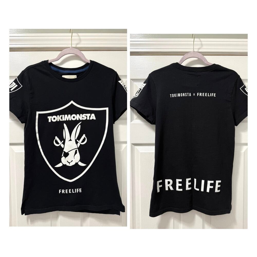 TOKiMONSTA x FREELIFE x‎ Youth Machine Graphic T-Shirt Black Adult XS Bixel Boys